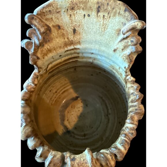 Handcrafted Ceramic Pitcher Textured Design & Rustic Finish One of a kind - Picture 9 of 12